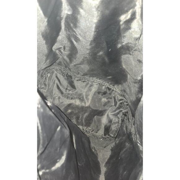 Victoria's Secret Black Ladies Drawstring Faux Leather Backpack - Picture 7 of 7